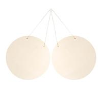 Healvian 2 Sets 30cm Unfinished Round Wooden Slices DIY Front Door Sign Blanks with Jute Rope, Plain Wooden Discs for Crafting and Hanging Decorations