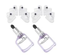 Healvian 2 Sets Body Cupping Set with Heart Shaped Cups and Hand for Massage Therapy, Anti Cellulite Massager Device for Women, at Home Cupping Massage Sessions