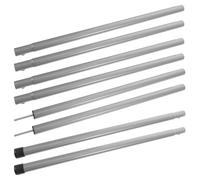 Healvian 2 Sets Camping Canopy Support Rod 25mm 2.1m Iron Pair Silver | Tent Support Supply, Outdoor Pole Holder, Multifunctional Clothesline Use, Built for Wind and Rain