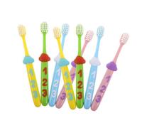 Healvian 2 Sets Soft Bristle Toothbrush with Number Handle for Boys Preschool to Years Cartoon Design for Oral Care and Plaque Removal Growth-Friendly Fit for Hands and Mouths