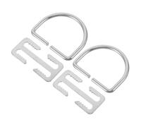 Healvian 2 Sets Stainless Steel Diving Weight Belt Keeper D-ring for 2 Inch Webbing, Fast Adjustment and Versatile Gear Attachment, for Scuba Diving, Snorkeling and Freediving