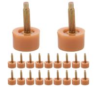 Healvian 20 Pairs High Heel Tips, Shoes Repair Replacement Parts, Non Slip Round Shape Tap Caps, for Women Shoe Restoration DIY Repairing Work 0.4" x 0.4" x 0.7"