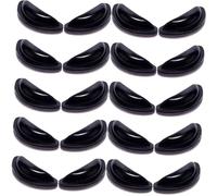 Healvian 20 Pairs Silicone Glasses Nose Pads Non-Slip Soft Nose Supports for Eyewear Comfortable Fit Portable
