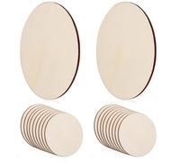 Healvian 20 Pcs Natural Round Wood Slices 8Cm DIY Wood Circles Unfinished Wooden Discs for Crafts Wedding Decorations and Home Art Projects