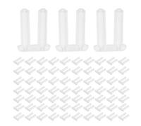 Healvian 200pcs Frameless Eyeglasses Accessories Plastic Plug for Rimless Eyeglasses Eyewear Accessories Glasses Repairing Tool Rimless Frame Parts Package