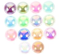 Healvian 200pcs Imitation Half Pearl Flatback Beads for Resin Dome Pendant Making Nail Art Decorative Charm Multi-function Manicure Accessory Convenient Household Adornment Crafted Wear-