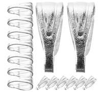 Healvian 200Pcs Silver Necklace Pendant Clasps Lobster Style 2x6mm Iron Jewelry Charm Holders for DIY Bracelet and Necklace Making Accessories