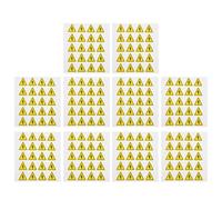 Healvian 200pcs Waterproof High Voltage Electrical Hazard Warning Stickers Triangle Yellow Electric Shock Risk Safety Labels for Indoor Outdoor Electrical Panels
