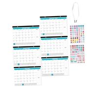 Healvian 2024-2025 Hanging Monthly Wall Calendar with Countdown and Holiday Planner, Blue Classic Appointment Calendar for Home and Office, January to June 2025 Scheduling Organizer