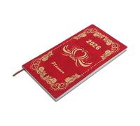 Healvian 2026 Daily Productivity Planner A6 Red Pu Cover Weekly Monthly Calendar Organizer with Weekly Habit Tracker and To-do List Checklist Notebook for Students and Entrepreneurs