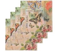 Healvian 20pcs Colorful Printed Butterfly Paper Napkins Decorative Party Table Napkins Disposable Soft Festival Serviettes for Birthday and Celebration