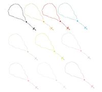Healvian 20pcs Dark Cross Necklaces Mixed Colors Delicate Pendant Jewelry for Women and Men Lightweight Plastic Faith Necklaces for Holiday