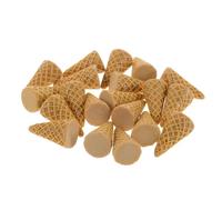 Healvian 20pcs DIY Ice Cream Cone Resin Charms with Wool Felt Base, Miniature Hair Accessory Supplies for Crafting Phone Cover Decorations and Jewelry Making