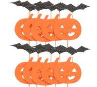 Healvian 20pcs Halloween Cake Toppers for Cakes and Cheese Plastic Creative Halloween Theme Design with White Colour for Festive Occasions and Dance Parties