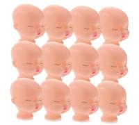 Healvian 20Pcs Handmade Tiny Vinyl Doll Heads Keychain Craft Supplies Pink Lips for Plush Making and DIY Doll House Accessories