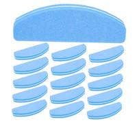 Healvian 20Pcs Mini Blue Sponge Nail Files for Manicure and Pedicure Lightweight Nail Trimming and Polishing Tools Compact Half-Moon Shape and Travel Use