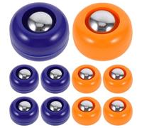 Healvian 20Pcs Mini Table Curling Balls Set with Blue and Orange Pucks, Shuffleboard Replacement Parts for Desktop Games, Suitable for Family Party and Indoor Sports
