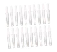 Healvian 20pcs Mini White Nylon Eyebrow Makeup Brushes and Interdental Brushes Cap for Precision Eyelash Filling and Oral Care