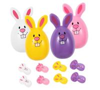 Healvian 20pcs Openable Easter Eggs Twistable Fillable Artificial Eggs for Crafts and Party Decorations Cute Bunny Ornament for Family Gatherings and Birthday Fun