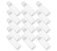 Healvian 20pcs Plastic Travel Bottles with Flip Top Caps Clear Refillable Cosmetic Dispenser Containers for Essential Oils Lotions Shampoo Portable Pump Bottles with Visible Volume for