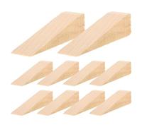 Healvian 20pcs Solid Wood Triangle Door Stopper Wedges Non-Slip Wooden Door Wedges 10x4x4cm for Home and Office and Wall Protection