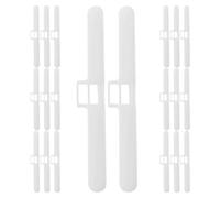 Healvian 20pcs Vertical Blind Hanger Window Blind Slat Accessories 127mm Plastic Double Hole Holders Not Easy to Deform Easy to Use White for Study Room and Bedroom