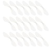 Healvian 20pcs White Simulated Dragonfly Wing Craft DIY Earrings and Hair Accessories Supplies Set with Sheer Organza Fabric for Jewelry Making and Decoration