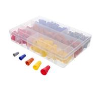 Healvian 220Pcs Spring Wire Connector Nut Set with Insulating Insert, Quick Connect Electrical Wire Caps for Industrial and Circuit Repairs, Terminal Connector Combination for Fast Cable