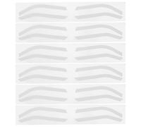 Healvian 24 Pairs Adjustable Silicone Eyebrow Stencil Reusable Brow Mapping Templates with Organic Silicone Release Film for Precise Airbrush Brows Shaping and Tinting Design
