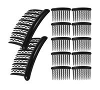 Healvian 24pcs 17 Teeth Plastic Wave Straight Twist Hair Combs Retro Small Bridal Veil Hair Side Combs for Weddings Brides Parties Accessories