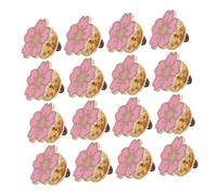 Healvian 24pcs Cute Cherry Blossom Brooch Pins for Women Durable Enamel Coating Lightweight Secure Lapel Pins Japanese Aesthetic Floral Dress Accessories for Jackets Backpacks Hats