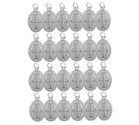 Healvian 24pcs DIY Bible Pendant Charms Metal Bible Shape Keychain Charms for Jewelry Making and Decorative Bracelet Accessories