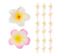 Healvian 24pcs Frangipani Flower Hair Clips Beach Hair Clips Wedding Decor Hawaiian Artificial Flowers for Women
