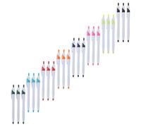 Healvian 24pcs Retractable Plastic Ballpoint Pens Set Multiple Colours, No Bleed Ink, Multi-purpose for Professionals and Students, Back to School Supplies for Journaling and Drawing