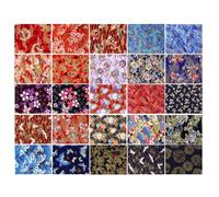 Healvian 25 Pieces Plain Weave Cotton Fabric Set Floral Bronzing Print, Quilting Patchwork Cloth Bundle for DIY Sewing and Craft Projects in UK