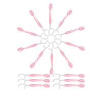 Healvian 25pcs Portable Mini Disposable Toothbrush Set with Peach Flavor, 5-in-1 Travel Toothbrush for Single Use, Pre-Pasted Brush, Floss, Pick, and Tongue Scraper for Oral Care