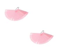 Healvian 2packs Fan Shaped Nail Gel Polish Tips Display Practice Sticks Nail Art Palette