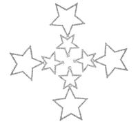 Healvian 2pairs Five-pointed Star Earrings Hollow Star Dangling Fashion Earrings for Women Rhinestone Jewelry for Daily Wear