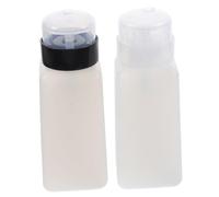 Healvian 2pcs 250ML Nail Polish Remover Pump Bottles Refillable Empty Liquid Dispensers Locking Mechanism for Manicure Supplies and Travel