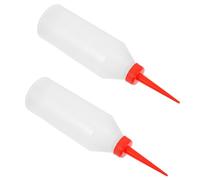 Healvian 2Pcs 500Ml Sewing Machine Oil Dispenser Bottles with Precision Needle Tips, Plastic Oil Squeeze Bottles for Machine and Craft Glue Application