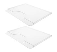 Healvian 2pcs A4 Horizontal Acrylic Wall File Holder, Wall-mounted Brochure Organizer Rack for Office and Retail, Literature Display Storage for Documents and Flyers
