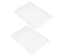 Healvian 2pcs A6 Acrylic Binder Cover Planner Front Shell with 6-Ring Binding, Frosted Single-Sided Refillable Loose Leaf Protector for DIY Journal Organizer