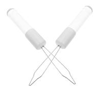 Healvian 2pcs Acrylic Shirt Button Assistance Tool with Grip Handle Zipper Puller Dressing Aid for Pants Coats Clothes Easy Manual Fastener Helper for Elderly Seniors Men Women