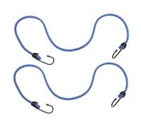 Healvian 2pcs Adjustable Elastic Bike Straps with Rubber Design for Secure Motorcycle and Bicycle Luggage Tie Down Blue Bungee Cords for Stable Cargo Fastening