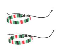 Healvian 2pcs Adjustable Handmade Palestinian Bracelets Cotton Rope Wax String Traditional Braided Design Unique Artisan Craft for Men and Women for Daily Wear and Giving