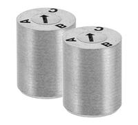 Healvian 2pcs Adjustable Plastic Alphabet Letter Stamps Set 8x10mm with ABC Positioning for Industrial Labeling and Classroom Crafting, Mini Steel Punch Stamps for Embossing and DIY Use