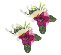 Healvian 2pcs Ancient Chinese Floral Hair Clips with Yellow Plumeria Design Lightweight Flower Hairpins for Hanfu Wedding Vacation and Cultural Celebrations