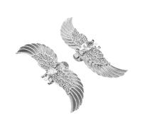 Healvian 2Pcs Angel Wing Shoe Clips Elegant Crystal Buckle Embellishments for Women for Weddings Parties Special Events Sturdy Decoration