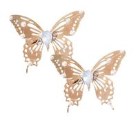 Healvian 2pcs Antique Butterfly Barrettes Alloy Hair Clips Elegant Fairy Hair Accessories for Women Wedding Party Prom Photography