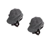 Healvian 2pcs Authentic Plaid Detective Dress up Hat with Adjustable Fit, Double Brim Cloth Cap for Detective Role Play and Themed Gatherings